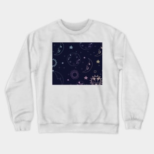 holographic moon Crewneck Sweatshirt